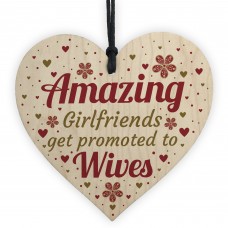 Handmade Wooden Heart Engagement Relationship Anniversary Gift