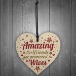 Handmade Wooden Heart Engagement Relationship Anniversary Gift
