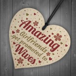 Handmade Wooden Heart Engagement Relationship Anniversary Gift