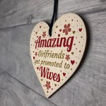 Handmade Wooden Heart Engagement Relationship Anniversary Gift