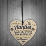 Auntie Gift Wooden Heart Auntie Decoration THANK YOU Gift Auntie