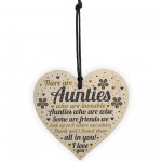 Auntie Gift Wooden Heart Auntie Decoration THANK YOU Gift Auntie