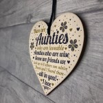 Auntie Gift Wooden Heart Auntie Decoration THANK YOU Gift Auntie