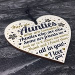 Auntie Gift Wooden Heart Auntie Decoration THANK YOU Gift Auntie