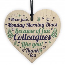 Colleague Friendship Leaving Work Gifts Handmade Wooden Heart