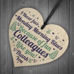 Colleague Friendship Leaving Work Gifts Handmade Wooden Heart