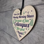 Colleague Friendship Leaving Work Gifts Handmade Wooden Heart