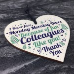 Colleague Friendship Leaving Work Gifts Handmade Wooden Heart
