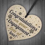 Engagement Gifts Card Wood Heart Wedding Gifts Party Decorations