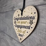 Engagement Gifts Card Wood Heart Wedding Gifts Party Decorations
