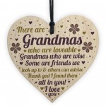 Grandma Gifts Wooden Heart Grandma Decoration THANK YOU Gifts