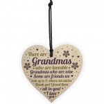 Grandma Gifts Wooden Heart Grandma Decoration THANK YOU Gifts