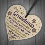 Grandma Gifts Wooden Heart Grandma Decoration THANK YOU Gifts