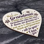 Grandma Gifts Wooden Heart Grandma Decoration THANK YOU Gifts