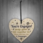 Engagement Gift Wooden Heart Wedding Gift Card Party Decorations