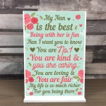 THANK YOU GIFT For Nan Standing Plaque Birthday MOTHERS DAY