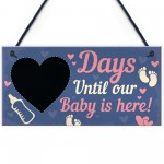 Chalkboard Countdown To Birth Sign Baby Shower Gift Mum To Be