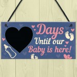 Chalkboard Countdown To Birth Sign Baby Shower Gift Mum To Be