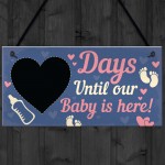 Chalkboard Countdown To Birth Sign Baby Shower Gift Mum To Be