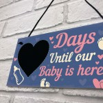 Chalkboard Countdown To Birth Sign Baby Shower Gift Mum To Be