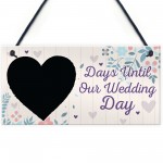 Chalkboard Countdown Days Until Wedding Day Mr & Mrs Engagement