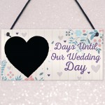 Chalkboard Countdown Days Until Wedding Day Mr & Mrs Engagement