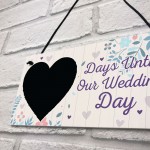Chalkboard Countdown Days Until Wedding Day Mr & Mrs Engagement