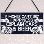 Beer Car Lover Gifts For Men Man Cave Garage Sign Birthday Gifts