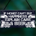 Beer Car Lover Gifts For Men Man Cave Garage Sign Birthday Gifts