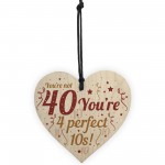 Funny 40th Birthday Gifts For Women Men Card Hanging Wood Sign