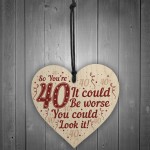 40th Birthday 40 Forty Gifts Novelty Wooden Sign Funny Gift