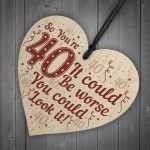 40th Birthday 40 Forty Gifts Novelty Wooden Sign Funny Gift