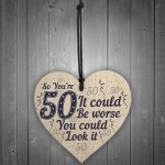 50th Birthday Gifts Novelty Wood Sign Funny Present For Mum Dad