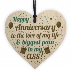 FUNNY Happy Anniversary Gift Heart 1st 2nd 10th Anniversary Gift