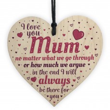 MOTHERS DAY Gift Mum Gifts From Daughter Son Wooden Heart 