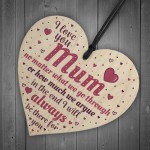 MOTHERS DAY Gift Mum Gifts From Daughter Son Wooden Heart 