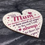 MOTHERS DAY Gift Mum Gifts From Daughter Son Wooden Heart 