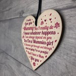 Mummies Girl GiftHeart Birthday MOTHERS DAY Gift For Mummy Mum 