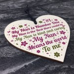 Gifts For Nan Wooden Heart Birthday Thank You Gifts For Nan