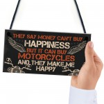 MOTORCYCLE Sign Hanging Plaque Bikers Gift For Dad Grandad 
