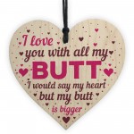 Boyfriend Anniversary Card Wooden Heart Valentines Day Gifts