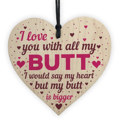 Boyfriend Anniversary Card Wooden Heart Valentines Day Gifts