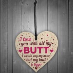 Boyfriend Anniversary Card Wooden Heart Valentines Day Gifts