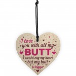 Boyfriend Anniversary Card Wooden Heart Valentines Day Gifts