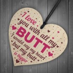 Boyfriend Anniversary Card Wooden Heart Valentines Day Gifts