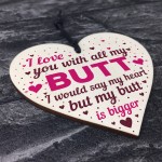 Boyfriend Anniversary Card Wooden Heart Valentines Day Gifts