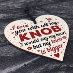 Funny ANNIVERSARY VALENTINES DAY Gift Wooden Heart Gift 