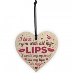 Funny Anniversary Gifts For Boyfriend Wooden Heart Birthday Gift