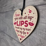 Funny Anniversary Gifts For Boyfriend Wooden Heart Birthday Gift