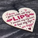 Funny Anniversary Gifts For Boyfriend Wooden Heart Birthday Gift